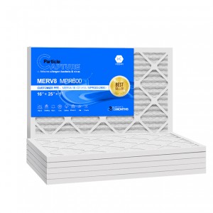 Pleated HVAC AC Furnace Air Filters Replacement,16x25x1 Air Filter MERV 8 Dust Defense 4 Pack