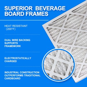 Pleated Air Filter, AC Furnace Air Filter, 20x20x1 MERV 8 11 13，2Pack，4 Pack，6Pack