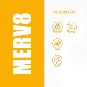 Dust, Allergen Defense , Pleated HVAC AC Furnace Air Filters Replacement 16x25x1 MERV 8 MERV 11